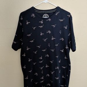 Denim and Flower T Shirt